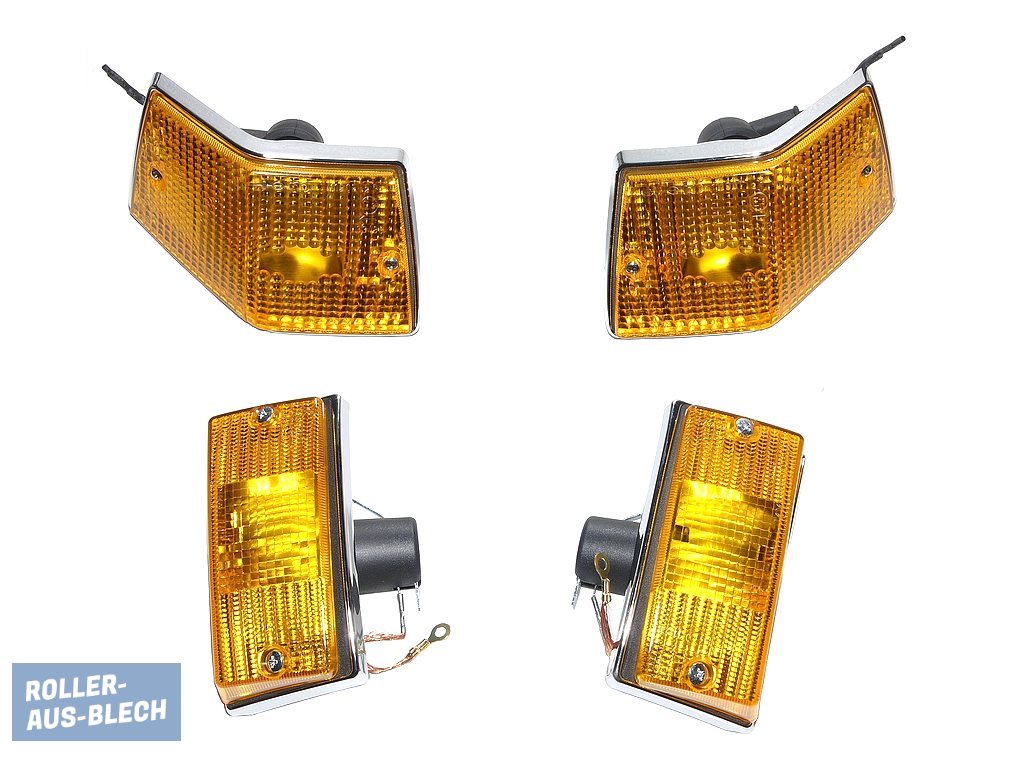 (Bild für) Blinker vorne + hinten Chrom S.i.e.m li + re Vespa PX - zum Schließen ins Bild klicken