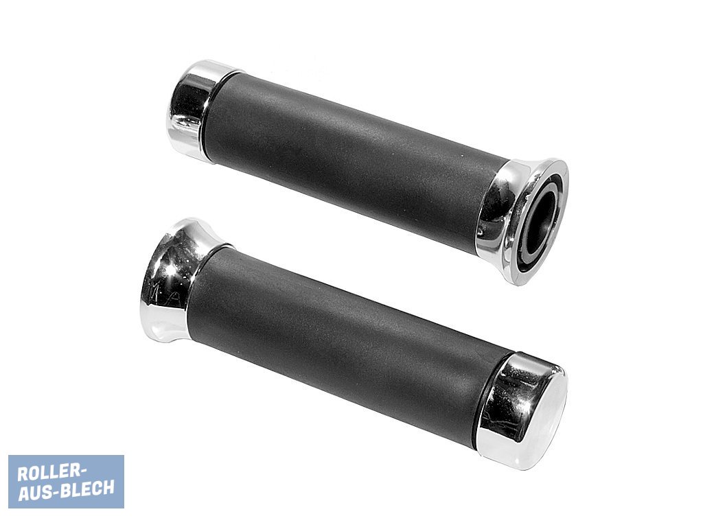 (Bild für) Griffe Chrom schwarz Vespa PX - zum Schließen ins Bild klicken