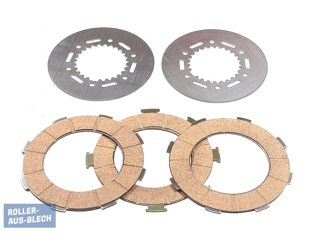 (Bild für) Kupplungsbeläge Ferodo 3-Scheiben SET Vespa PX 200 - zum Schließen ins Bild klicken