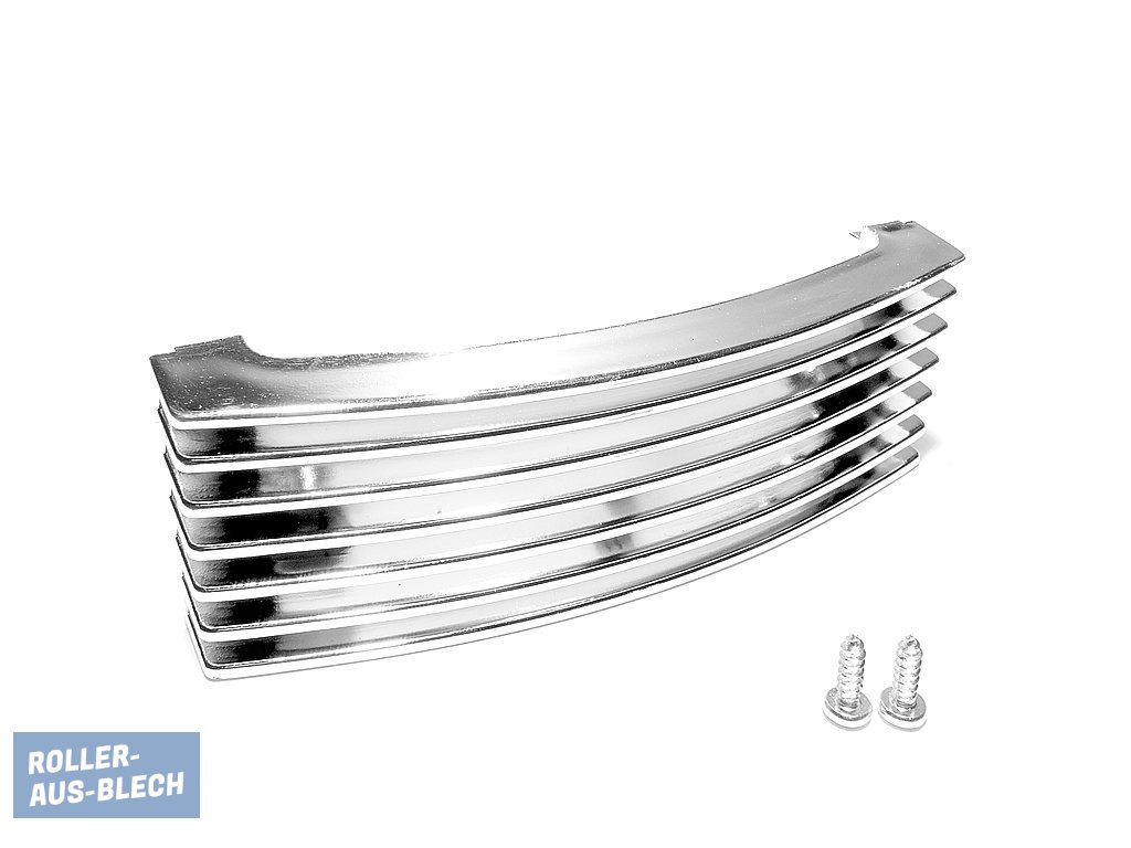 (Bild für) Kaskadengitter Chrom Vespa PX Millenium - zum Schließen ins Bild klicken