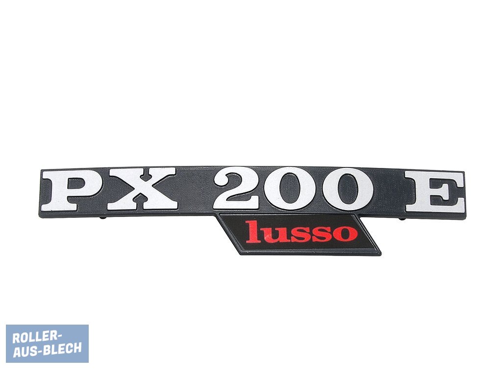 (Bild für) Schriftzug Seitenbacke "PX 200 E lusso" - zum Schließen ins Bild klicken