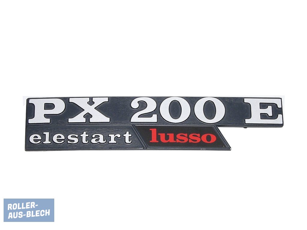 (Bild für) Schriftzug Seitenbacke "PX 200 E elestart lusso" - zum Schließen ins Bild klicken