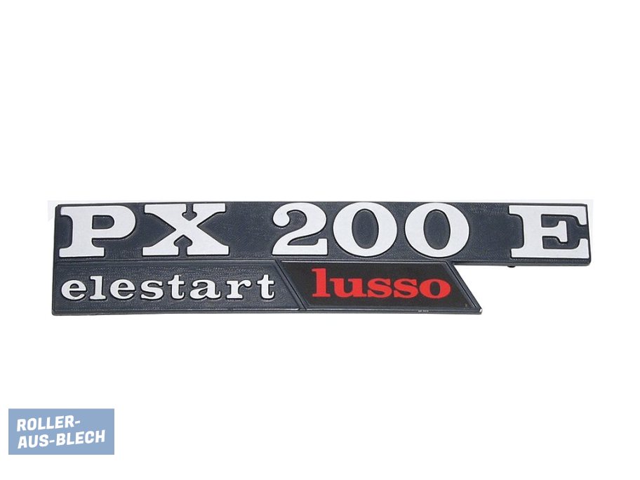 (Bild für) Schriftzug Seitenbacke "PX 200 E lusso elestart" - zum Schließen ins Bild klicken