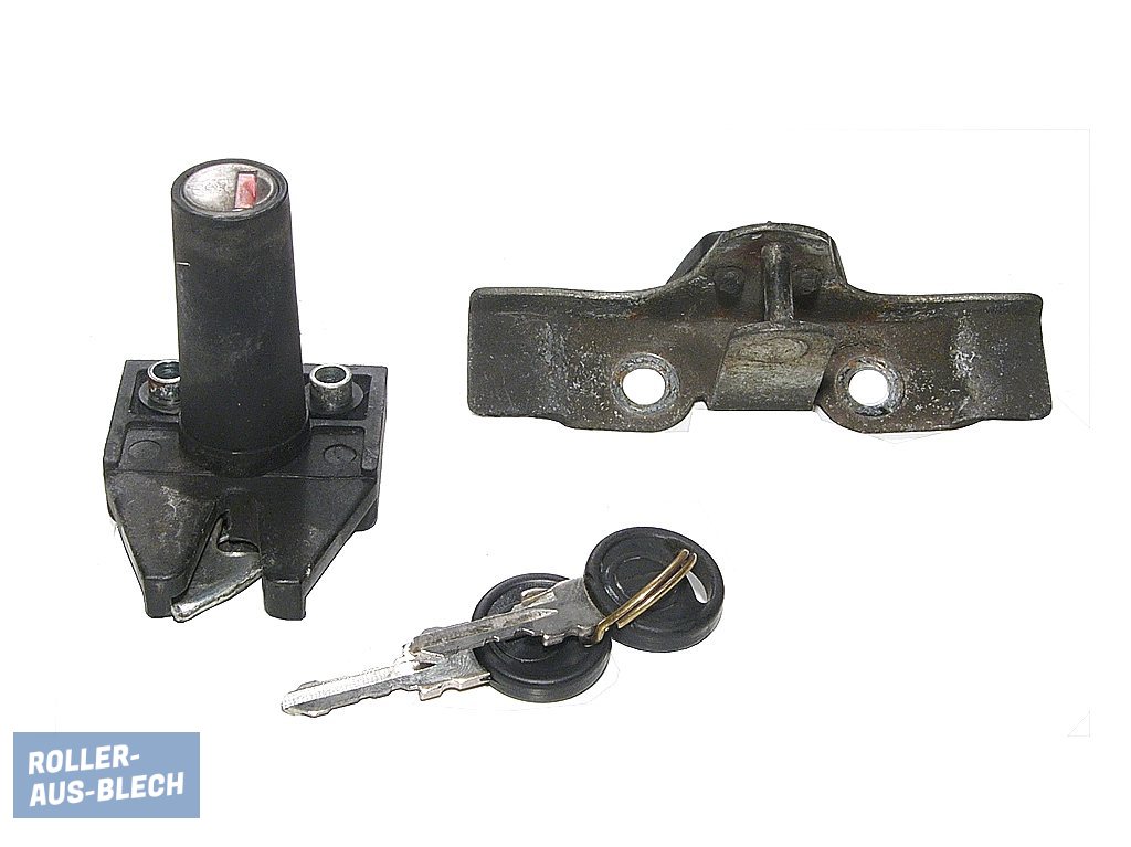 (Bild für) Sitzbankzapfen Schließblech mit Sitzbankschloss Vespa Cosa 2 - zum Schließen ins Bild klicken