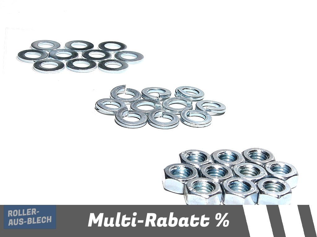(Bild für) M8 SET Mutter + Sprengring + Unterlegscheibe 30-tlg. - zum Schließen ins Bild klicken
