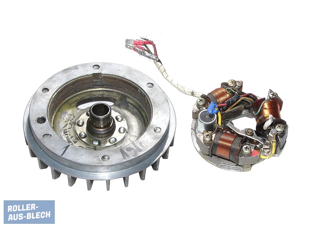 (Bild für) Zündung SET Zündgrundplatte Polrad 1910g Vespa V50, PV 125 - zum Schließen ins Bild klicken