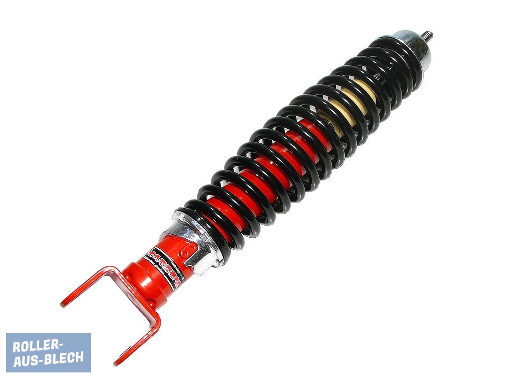 (Bild für) Stoßdämpfer hinten Carbone Performance rot-schwarz Vespa V50, PX - zum Schließen ins Bild klicken