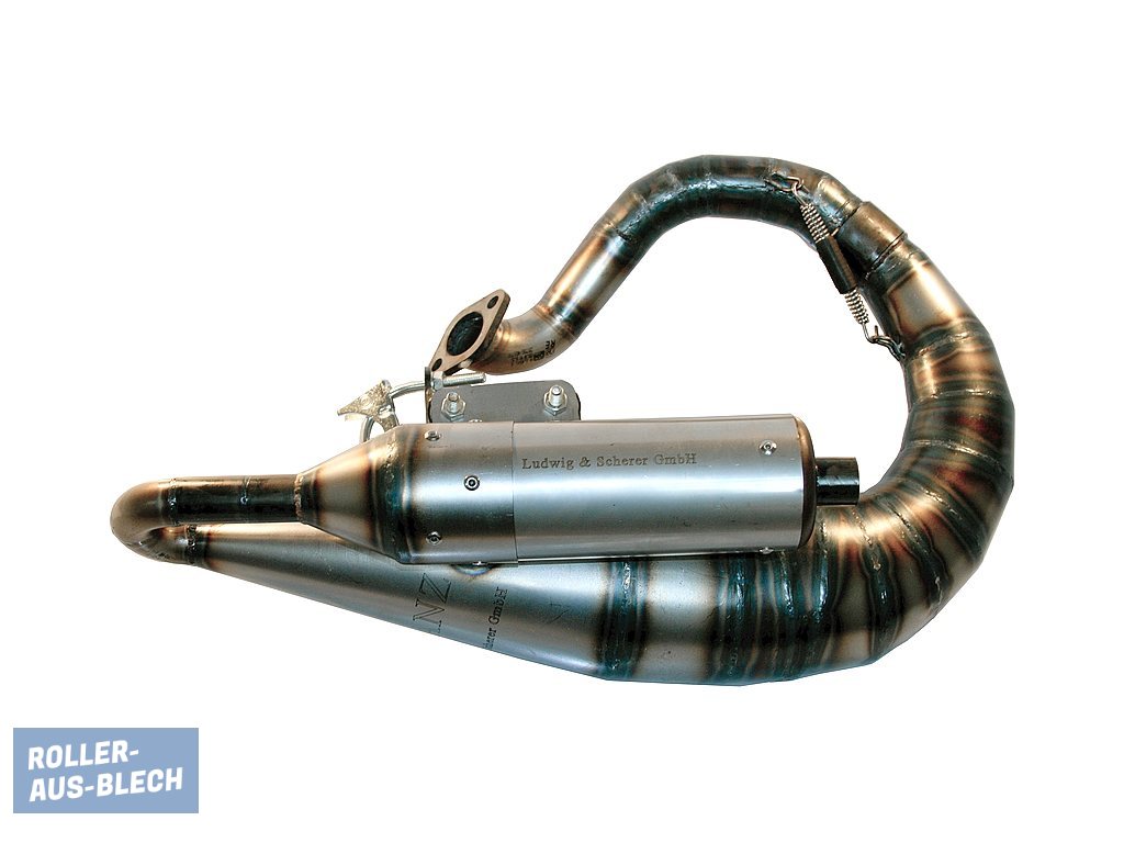 (Bild für) Auspuff Franz seitenfachtauglich Vespa V50, PV 125, PK - zum Schließen ins Bild klicken