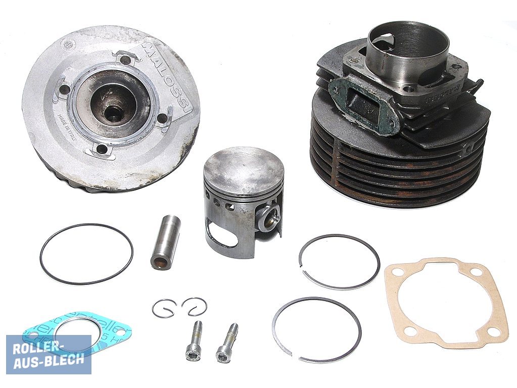 (Bild für) Zylinder 136 ccm Malossi MKI mit MKII Zylinderkopf Vespa V50, PV, PK #1 - zum Schließen ins Bild klicken