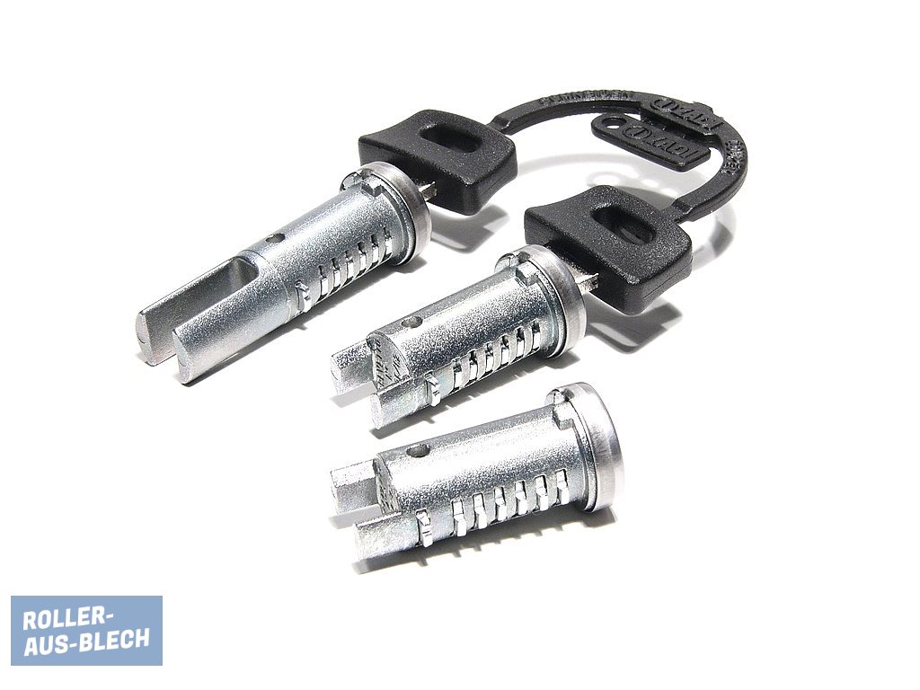 (Bild für) Schließzylindersatz 3-fach Vespa PK XL2 50 /125 - zum Schließen ins Bild klicken