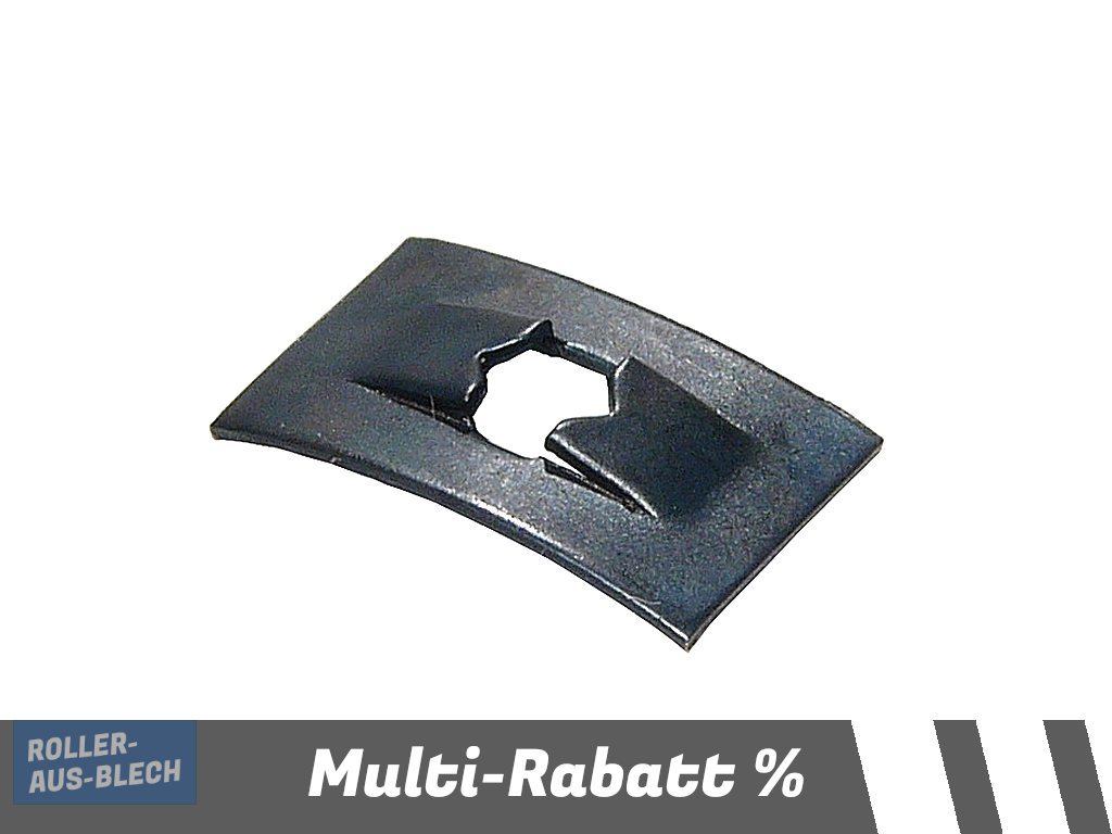 (Bild für) Befestigungsblech für Schriftzüge Vespa PK, V50, PX - zum Schließen ins Bild klicken