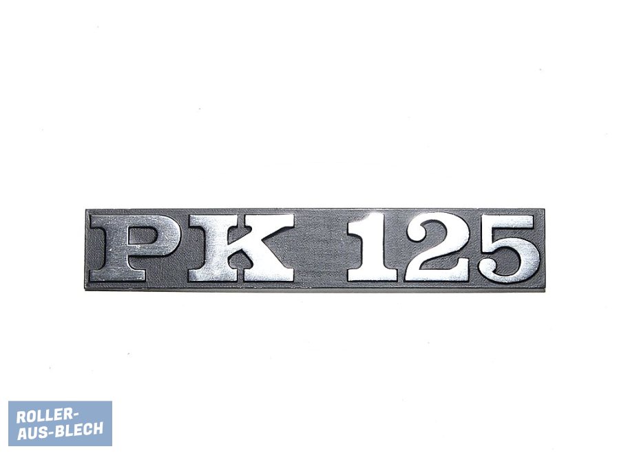(Bild für) Schriftzug Seitendeckel Vespa "PK 125" - zum Schließen ins Bild klicken