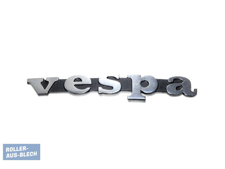 (Bild für) Schriftzug Beinschild "Vespa" 59mm PK S, V50, PX alt - zum Schließen ins Bild klicken