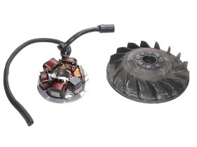 (Bild für) Zündung SET Zündgrundplatte kontaktlos Polrad kleiner Konus Vespa PK