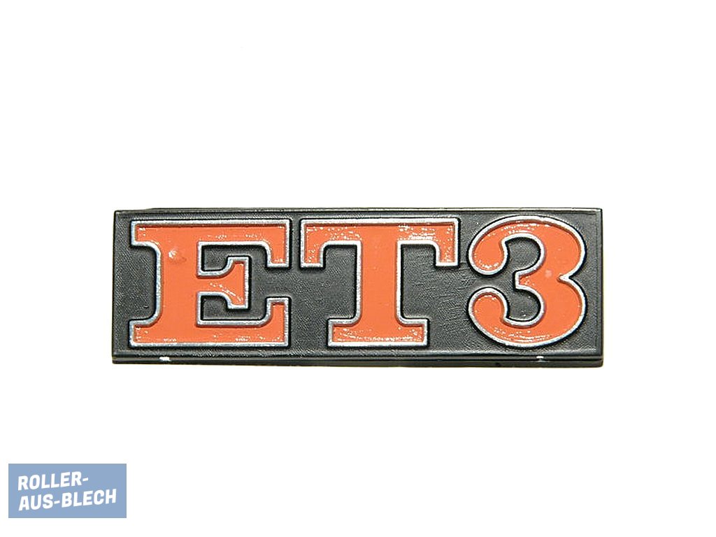 (Bild für) Schriftzug Heck "ET3" Vespa V50, PV, ET3 - zum Schließen ins Bild klicken