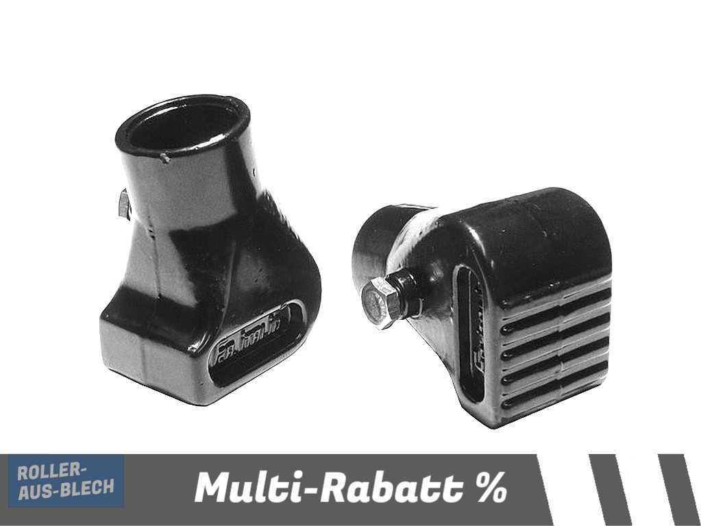 (imagen para) Pies de Caballete aluminio negro Vespa V50, PV, Sprint, GL - Pinche Imagen para Cerrar