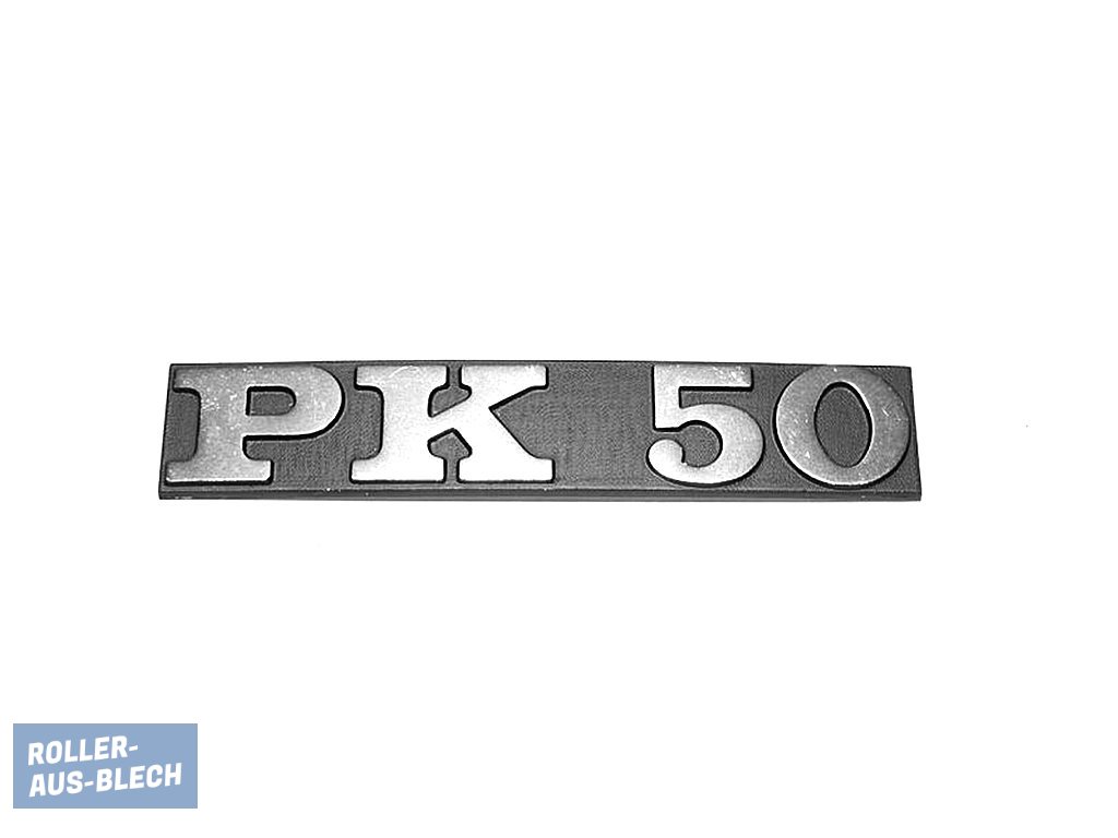 (Bild für) Schriftzug Seitendeckel Vespa "PK 50" - zum Schließen ins Bild klicken